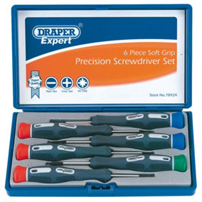 Draper Soft Grip Precision Screwdriver Set (6 Piece) 78924