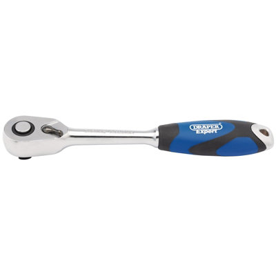 Draper Soft Grip Reversible Ratchet, 3/8" Sq. Dr., 72 Tooth 26503