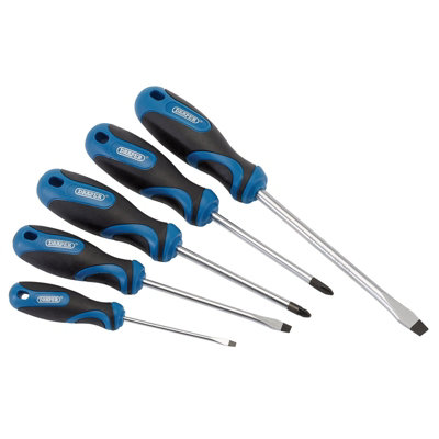 Draper Soft Grip Screwdriver Set 3 x Plain Slot 1 x Cross Slot
