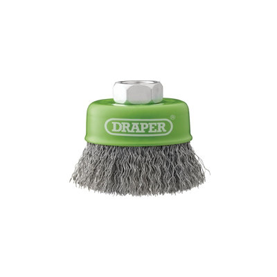 Draper Stainless-Steel Crimped Wire Cup Brush, 65mm, M14 08051