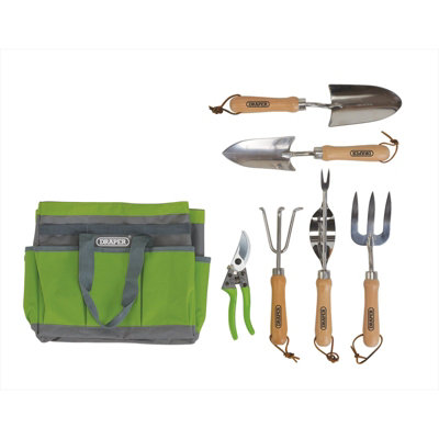 Draper Stainless Steel Garden Tool Set with Storage Bag (8 Piece) 08997