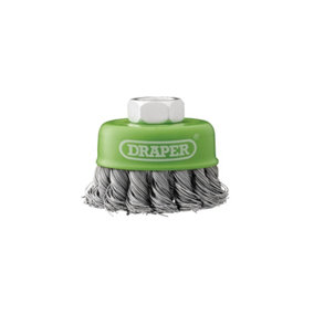 Draper Stainless-Steel Twist-Knot Wire Cup Brush, 65mm, M14 08053