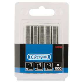 Draper  Staples, 12mm (Pack of 1000) 66088