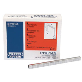 Draper Staples, 8mm  (Pack of 10000) 59833