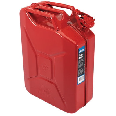 Draper Steel Fuel Can, 20L, Red 07568 DIY at B&Q