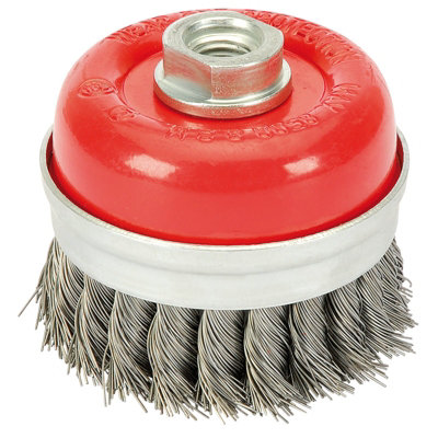 Draper  Steel Twist-Knot Wire Cup Brush, 75mm, M14 41449