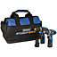 Draper Storm Force 10.8V Power Interchange Combi Drill and Rotary Drill Twin Kit, 3 x 1.5Ah Batteries, 1 x Charger, 1 x Bag 52031
