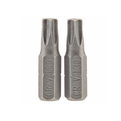 Draper T30 1/4" Hex. Draper TX-STAR Insert Bit 25mm Long x 2 66435