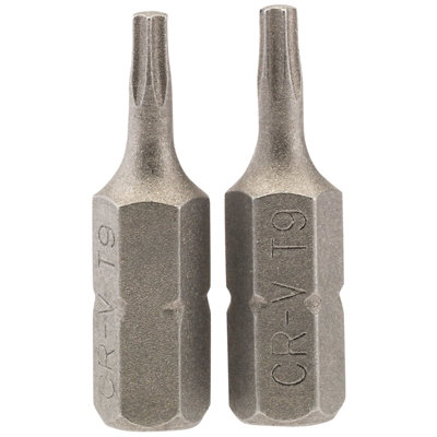 Draper T9 1/4" Hex. Draper TX-STAR Insert Bit 25mm Long x 2 66427