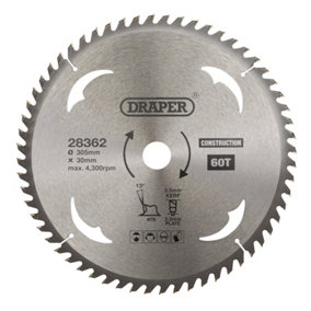 Draper  TCT Construction Circular Saw Blade, 305 x 30mm, 60T 28362