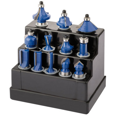 Draper  TCT Router Bit Set, 1/2" (12 Piece) 72893