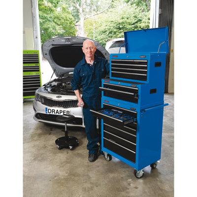 Draper Combined Roller Cabinet and Tool Chest Blue - 3