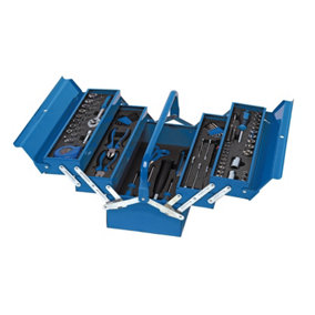 Draper Tool Kit in Steel Cantilever Toolbox (126 Piece) 48091