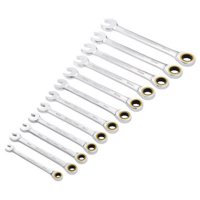 Draper Tools Expert HI-TORQ Metric Ratchet Combination Spanner Set (12 Piece)