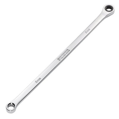 Draper Tools HI-TORQ Metric Extra-Long Double Ring Ratchet Spanner, 8mm