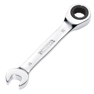 Draper Tools  HI-TORQ Metric Stubby Ratchet Combination Spanner, 8mm