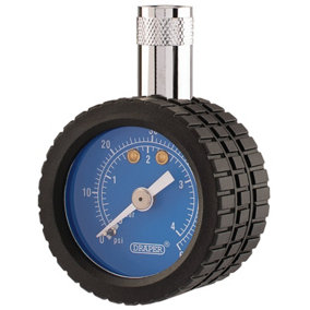Draper  Tyre Pressure Gauge TPG5, 0 - 60psi, 0 - 4 bar 91364