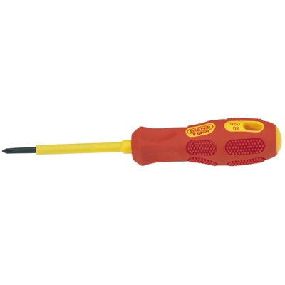 Draper VDE Approved Fully Insulated Cross Slot Screwdriver, No.0 x 60mm (Sold Loose) 69224