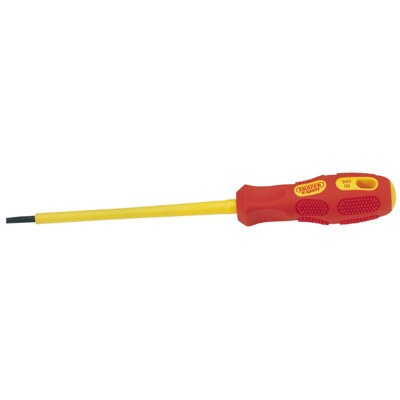 Draper VDE Approved Fully Insulated Plain Slot Screwdriver, 3.0mm x 100mm (Sold Loose) 69217