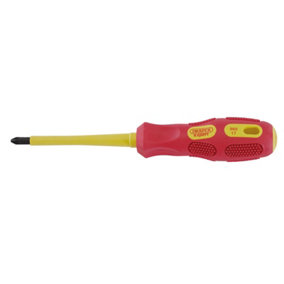 Draper VDE Approved Fully Insulated PZ TYPE Screwdriver, No.2 x 100mm (Display Packed) 69229