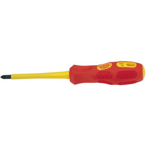 Draper VDE Approved Fully Insulated PZ TYPE Screwdriver, No.2 x 100mm (Sold Loose) 69232