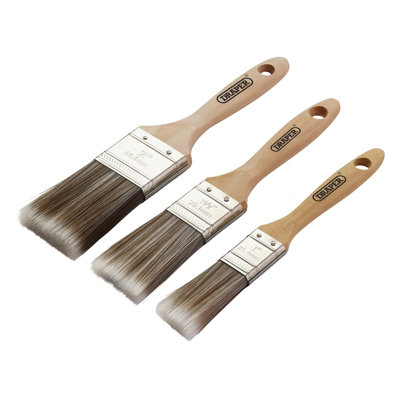 Draper Wood Handle Paint Brush Set (3 Piece) 20439