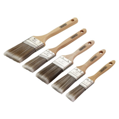 Draper Wood Handle Paint Brush Set (5 Piece) 20445