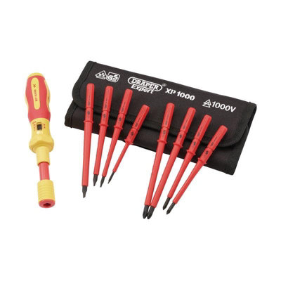 Draper XP1000 VDE Interchangeable Torque Screwdriver Set (9 Piece