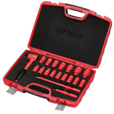 Draper XP1000 VDE Metric Socket Set, 1/2" Sq. Dr. (19 Piece) 17671