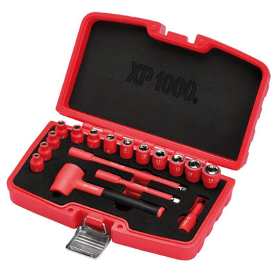 Draper XP1000 VDE Metric Socket Set, 1/4" Sq. Dr. (17 Piece) 18115