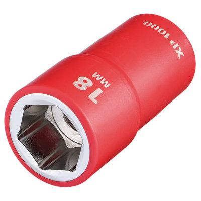 Draper XP1000 VDE Socket, 1/2" Sq. Dr., 18mm 17859