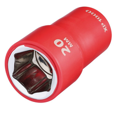 Draper XP1000 VDE Socket, 1/2" Sq. Dr., 20mm 18036