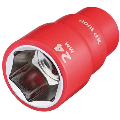 Draper XP1000 VDE Socket, 1/2" Sq. Dr., 24mm 18042