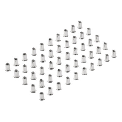 Draper Zinc Plated Threaded Insert Rivet Nuts, M8 x 1.25mm (Pack of 50)  04054