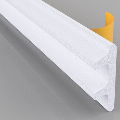 Draught Excluder 6m White Acoustic Silent Seal 2 In 1 Self Adhesive Stormguard