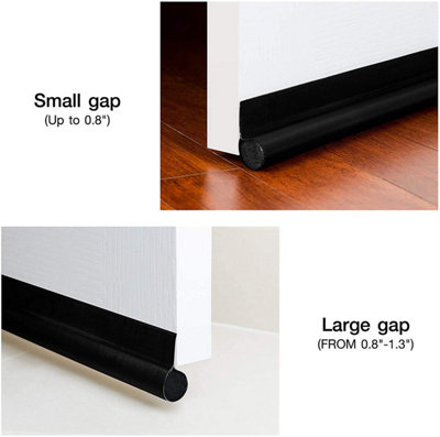 Draught Insulator Strip Foam Seal - One Sided Door Draft Excluder With Self-Adhesive Tape - Fits to Bottom of Door Under