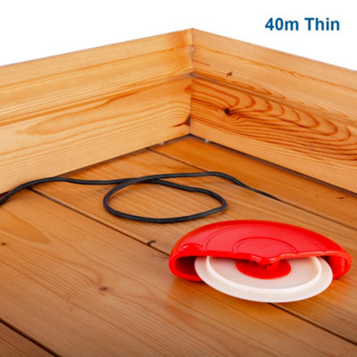 DraughtEx Floorboard Draught Excluder Insulating Gap Filler Thin (4mm Width - 40 Metre Roll)