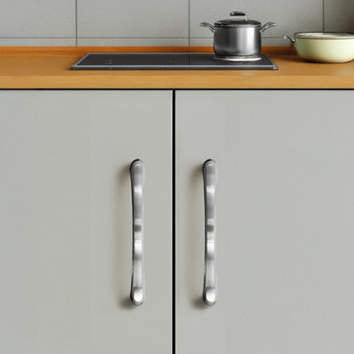 Drawer Door Cupboard Wardrobe Furniture Pull Handle Silver L13cm 2Pcs/Pack
