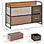 Drawer Dresser Tower Unit Clothes Storage Organizer with Wood Top, Steel Frame
