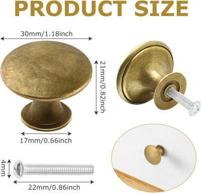 Drawer Knobs, 12 Pcs Cabinet Knobs 30mm Small Door Knob Cupboard ...