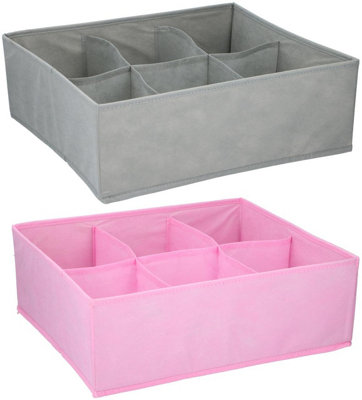 Drawer Organizer Storage Box - Pink