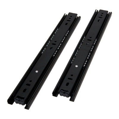 Drawer Runners Cabinet Drawer Slides Heavy Duty Full Extension with Ball Bearing Slides 450mm, Side Mount 1 Pair