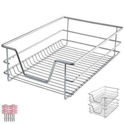 Drawer with Telescopic Runners - chrome finish, adjustable width, with ...