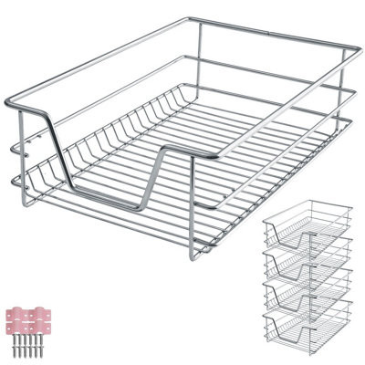 Drawer with Telescopic Runners - chrome finish, adjustable width, with ...