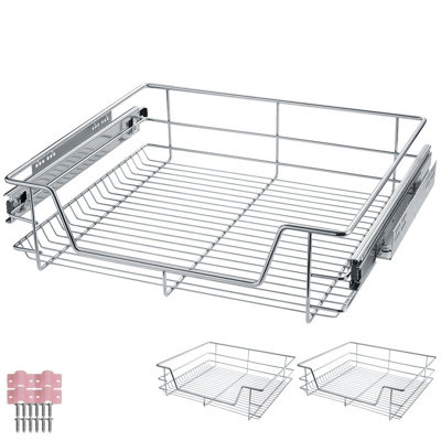 Drawer with Telescopic Runners - chrome finish, adjustable width, with ...