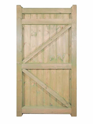 DRAYTO Tall Single Wooden Garden Gate 750mm Wide x 1800mm High - 4