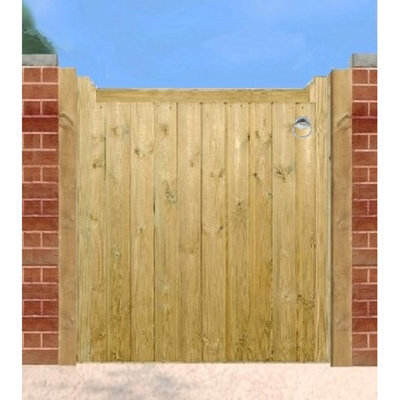 Drayton Square Top Low Single Gate - Pressure Treated Scandinavian Redwood - W750 x H950 mm