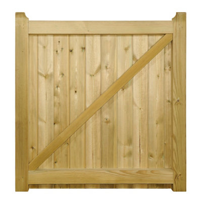 Drayton Square Top Low Single Gate - Pressure Treated Scandinavian ...
