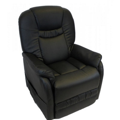 Dream Comfort Rise & Recline Chair - Black PU Leather