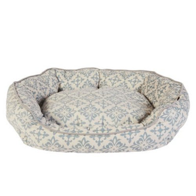 Dream Paws Box Hundebett – S/M, Blau, Mit Plüsch-Innenkissen & Rutschfester Unterseite
